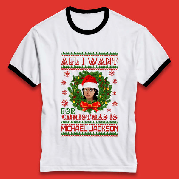 Michael Jackson Christmas Ringer T-Shirt
