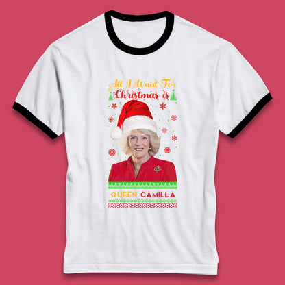 Queen Camilla Christmas Ringer T-Shirt