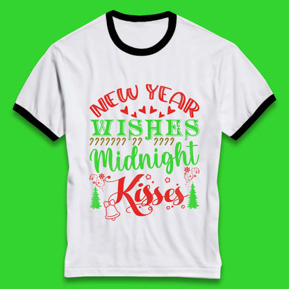 new year wishes christmas ringer t shirt