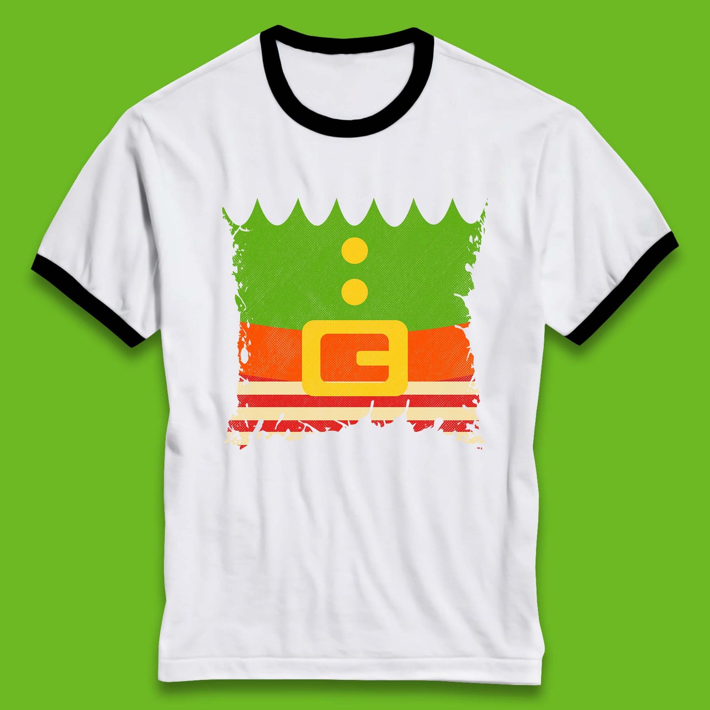 christmas santa claus dress ringer t shirt