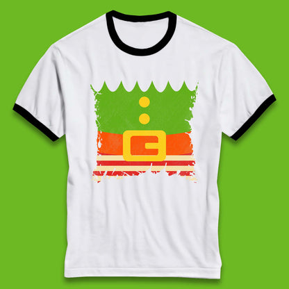 christmas santa claus dress ringer t shirt