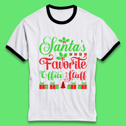Office Staff Christmas Ringer T-Shirt