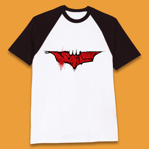 Smile Batman Logo Batman Beyond Superhero Animated Television Series DC Comics Superhero Baseball T Shirt