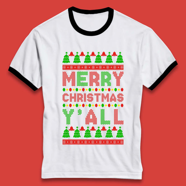 Merry Christmas Y'All Ringer T-Shirt