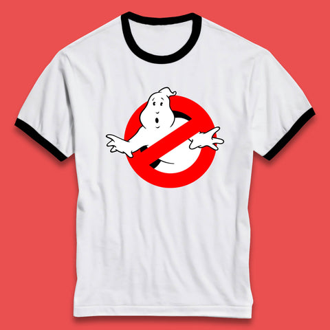 The Real Ghostbusters No Ghost Symbol Retro Halloween Movie Ringer T Shirt