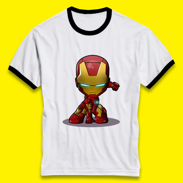 Marvel Avenger Iron Man Movie Character Ironman Costume Superhero Marvel Comics Ringer T Shirt