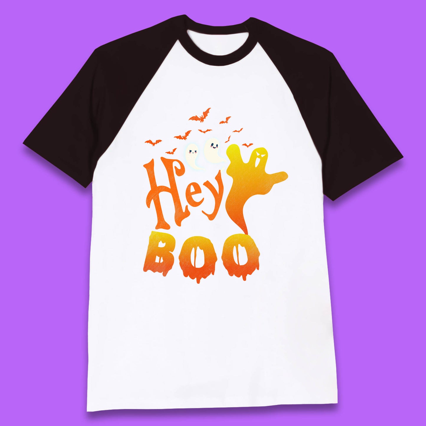 Whispers in the Moonlit Night Hey Boo Horror Scary Costume Halloween Boo Wear Baseball T Shirt