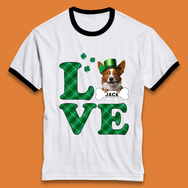 Personalised Love St. Patrick's Dog Ringer T-Shirt