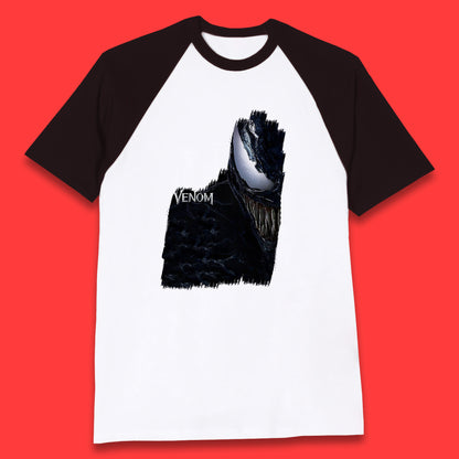 Angry Venom Amoled Half Face And Body Logo Marvel Avengers Superheros Movie Character Baseball T Shirt