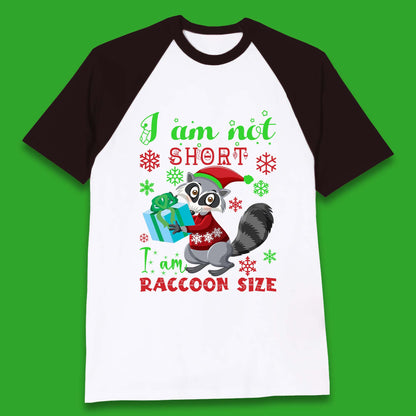 Raccoon Christmas Baseball T-Shirt