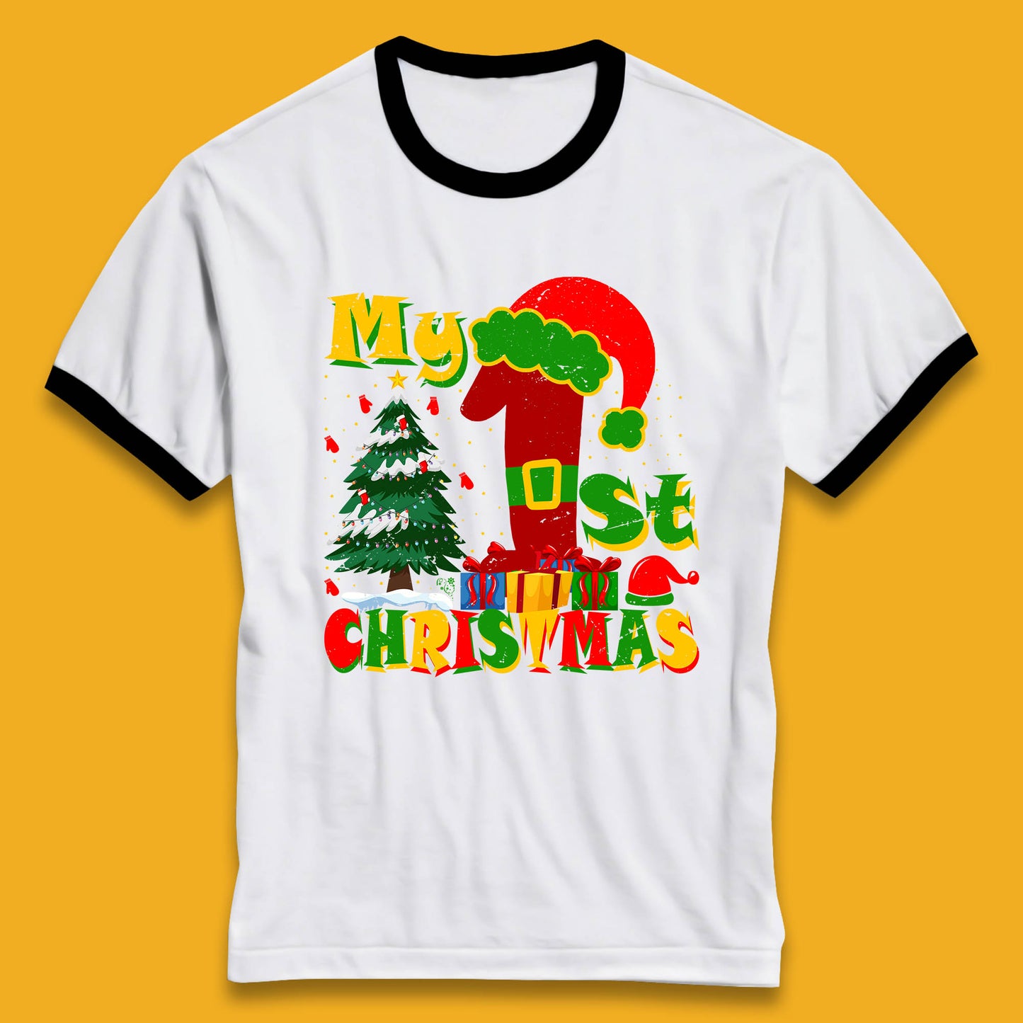 elf costume ringer t shirt