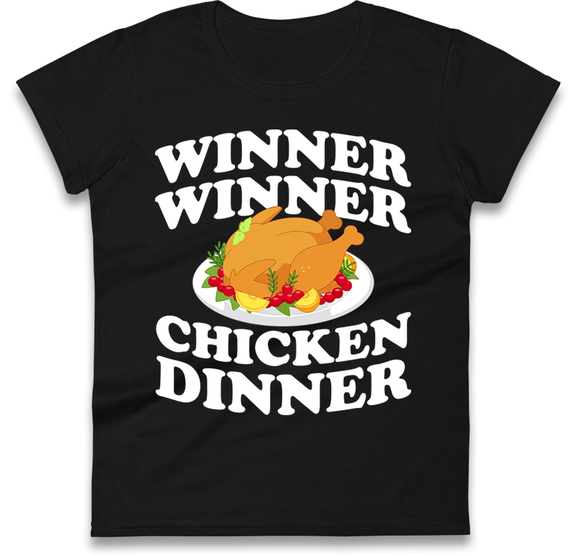 Chicken Dinner Pubg Ladies T-Shirt