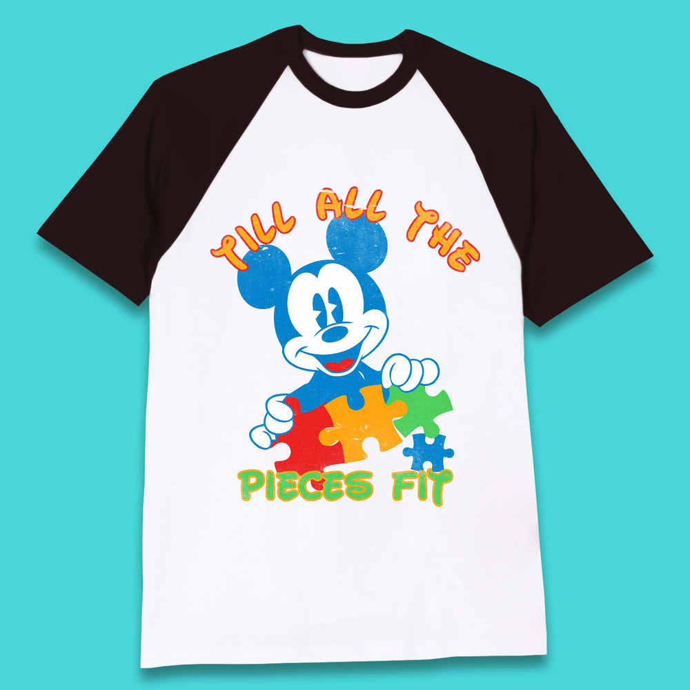 Autism Mickey Mouse Baseball T-Shirt