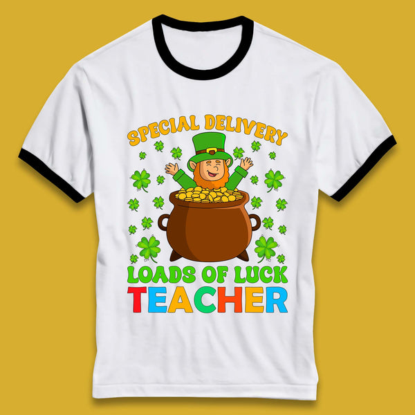 Special Delivery Loads Of Luck Teacher Ringer T-Shirt