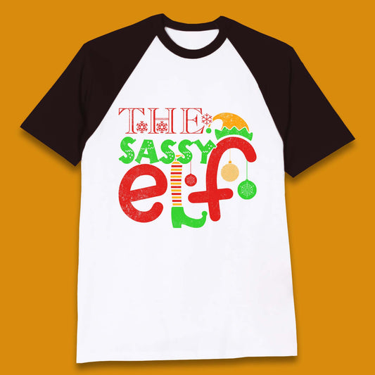 The Sassy Elf Christmas Baseball T-Shirt