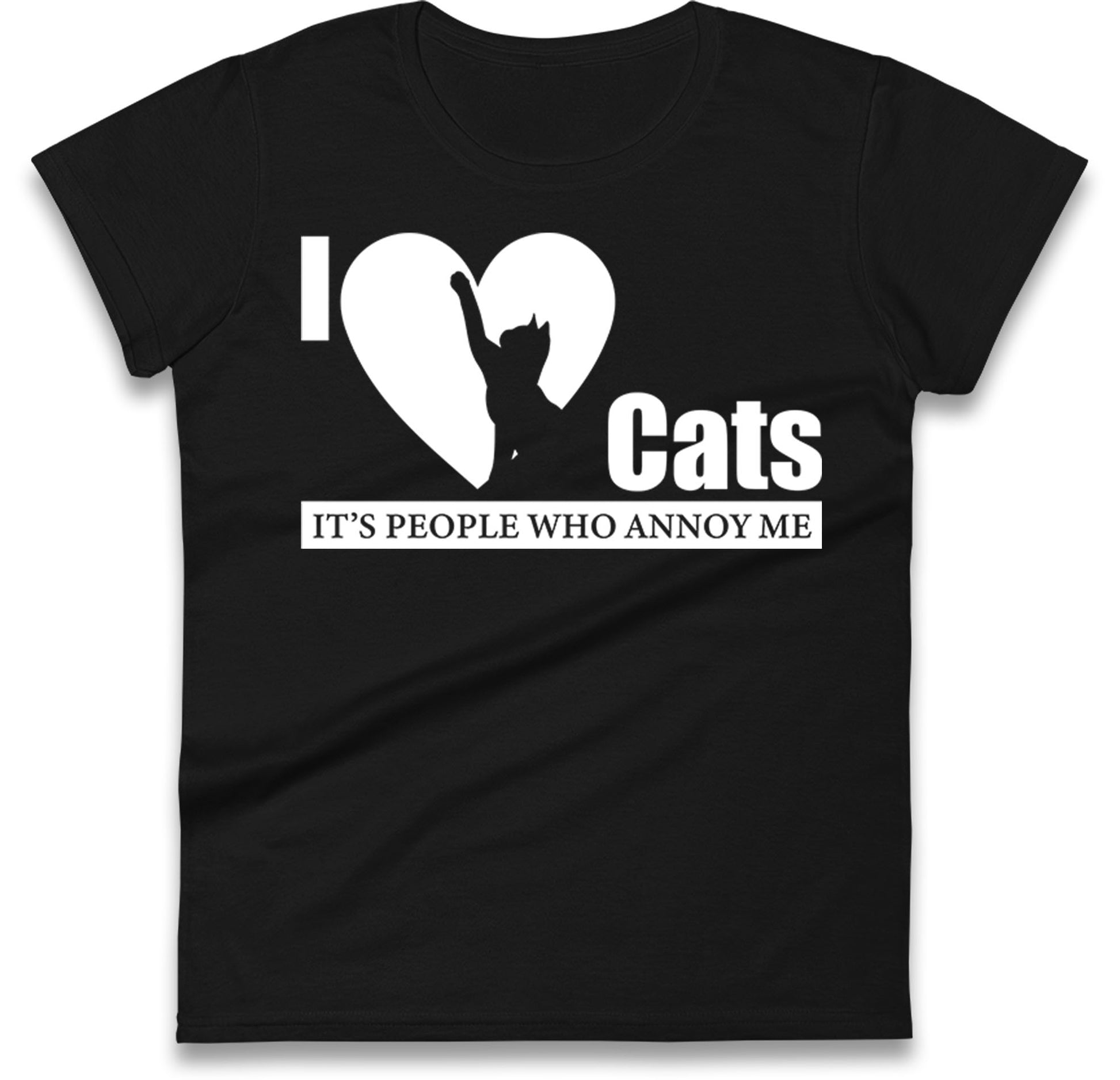i love cats womens t shirt