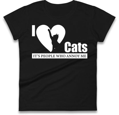 i love cats womens t shirt