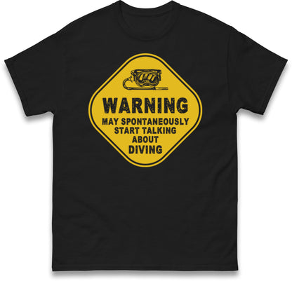 warning diving t shirt