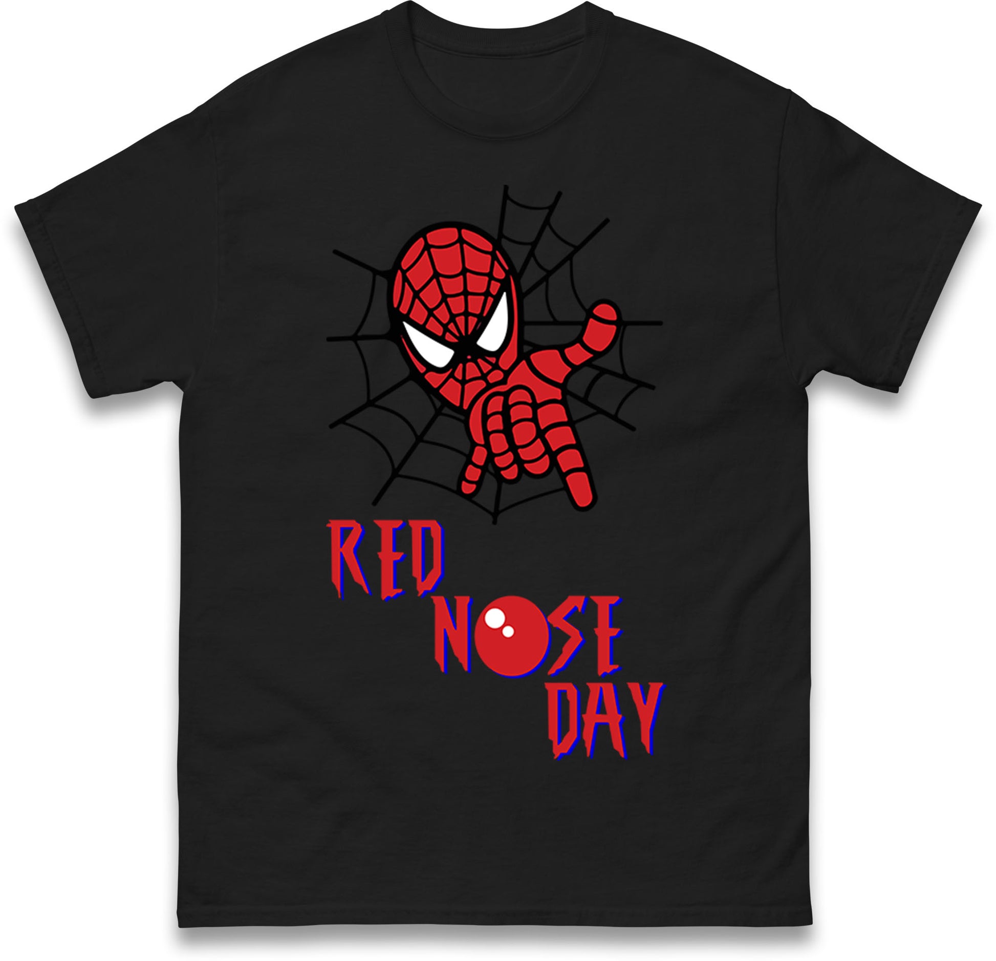 Spider Man Red Nose Day T Shirt