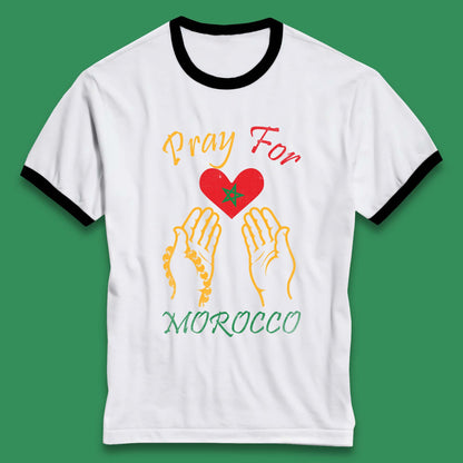Pray For Morocco Stay Strong Morocco Earthquake Support Ringer T Shirt