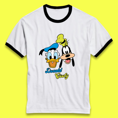 Disney Cartoon Characters Donald Duck And Pluto Goofy Face Disney World Trip Disney Vacation Ringer T Shirt