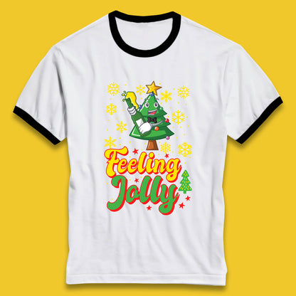 feeling jolly christmas beer ringer t shirt