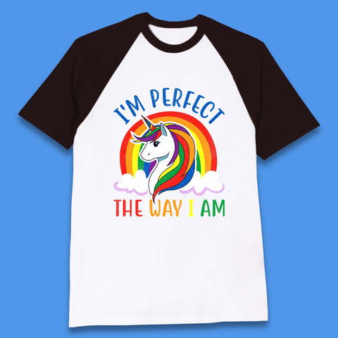 Rainbow Unicorn LGBT Pride Baseball T-Shirt