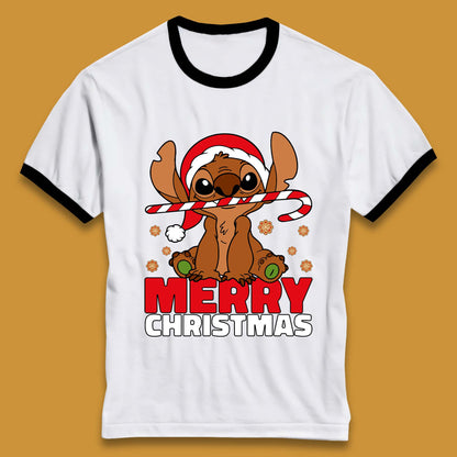 Gingerbread Stitch Christmas Ringer T-Shirt