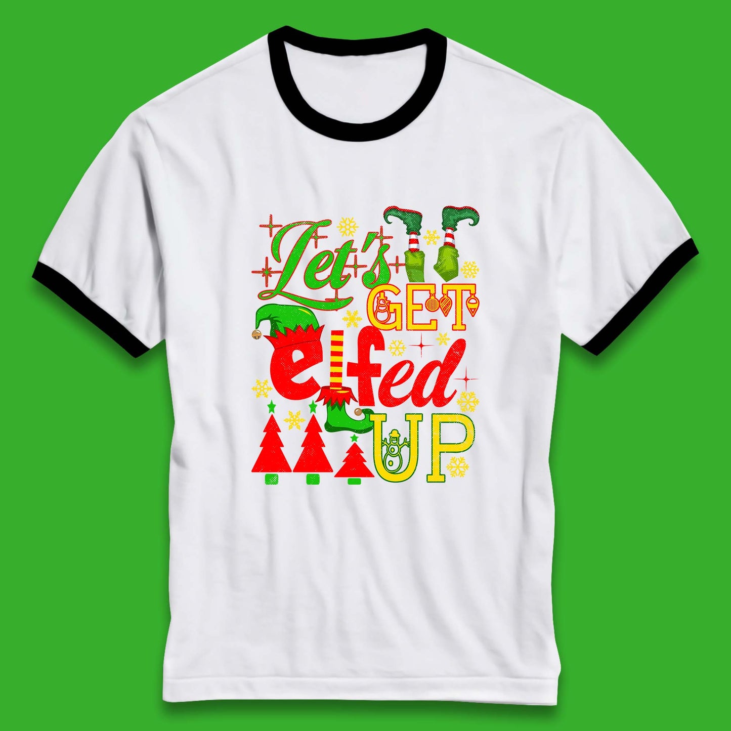 elf christmas ringer t shirt