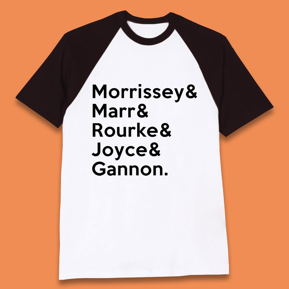 Morrissey &  & Rourke & Joyce & Gannon The Smiths Band Baseball T-Shirt