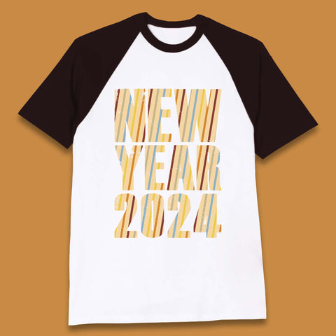 Retro Style New Year 2024 Baseball T-Shirt