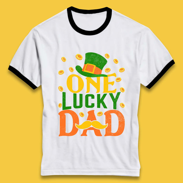 One Lucky Dad Patrick's Day Ringer T-Shirt