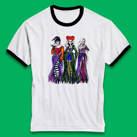Halloween The Sanderson Sisters From Hocus Pocus Vintage Halloween Witches Ringer T Shirt