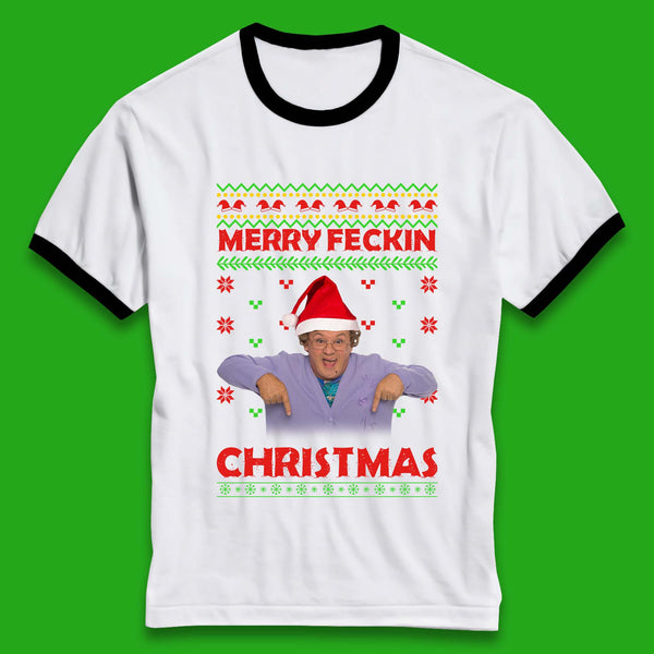 Merry Feckin Christmas Ringer T-Shirt