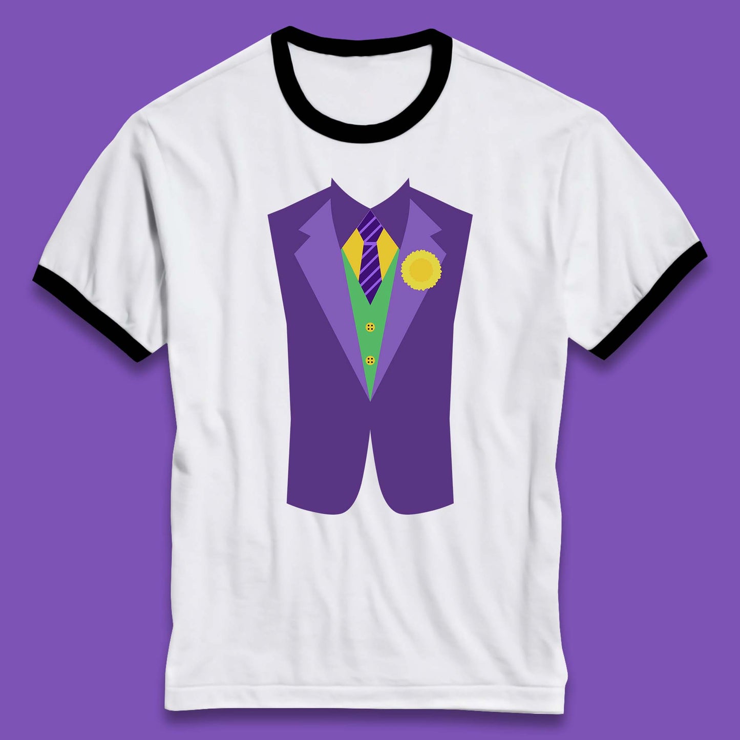 Funny Tuxedo Mardi Gras Tux Party Celebration Costume Ringer T Shirt