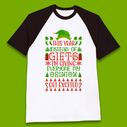 chirstmas elf baseball t shirt