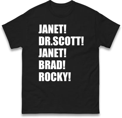 Janet! Dr. Scott! Janet! Brad! Rocky! T Shirt