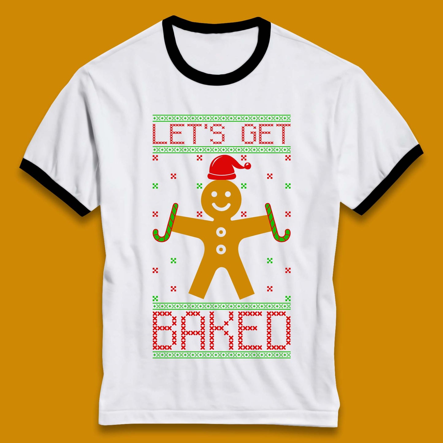 Gingerbread Christmas Ringer T-Shirt