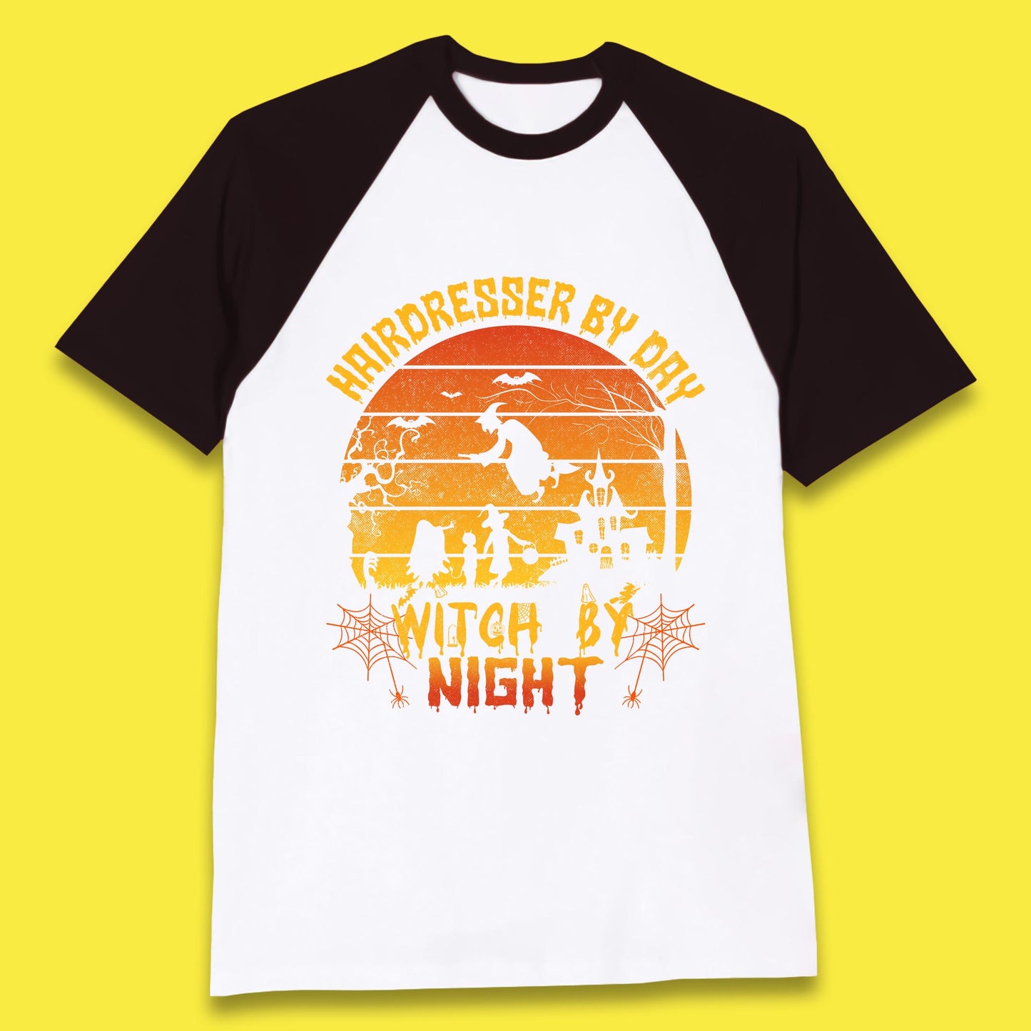 Hairdresser By Day Witch By Night Funny Halloween Hairstylist Spooky Witch Baseball T Shirt