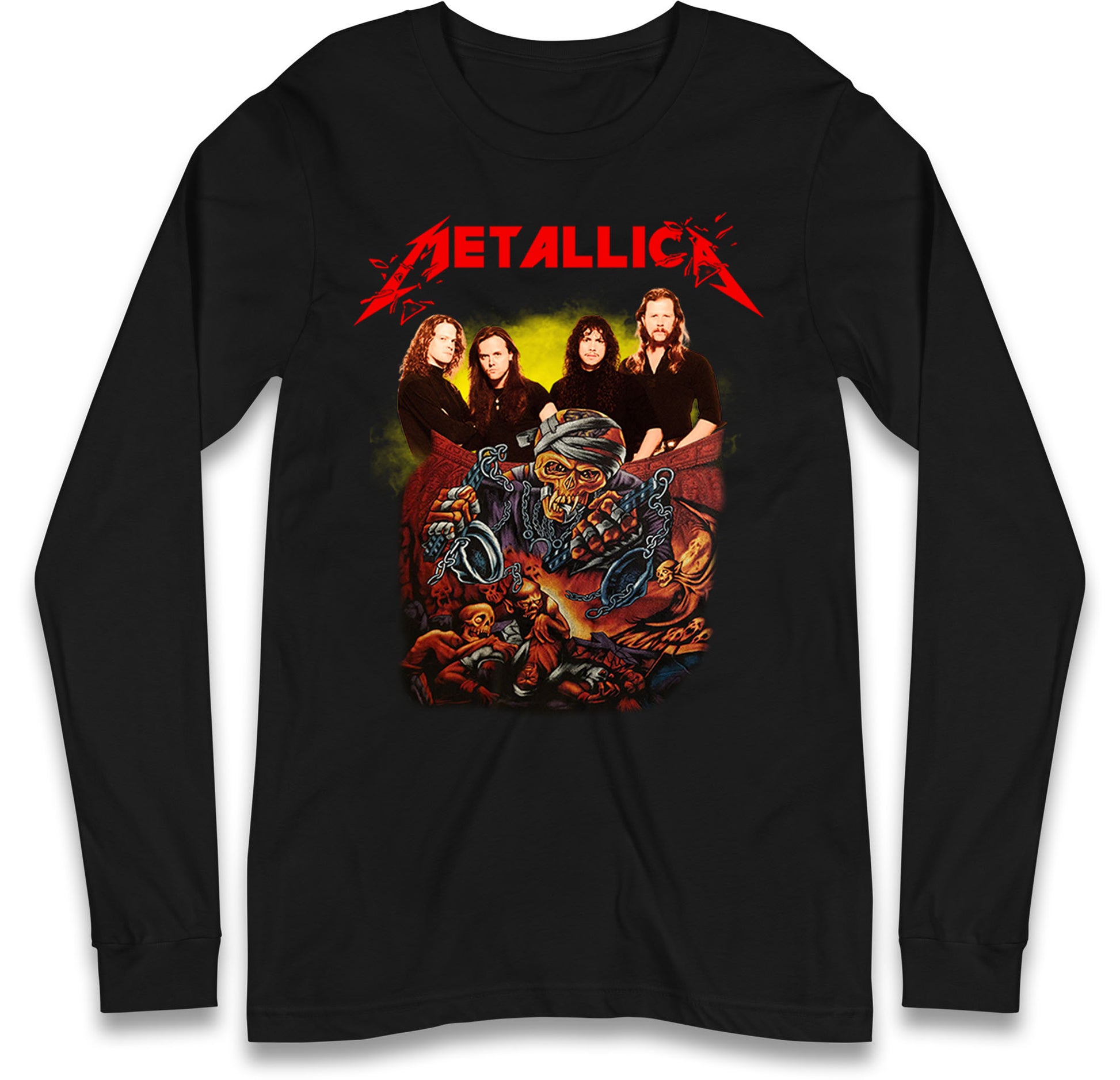 Metallica Skelington Long Sleeve T Shirt