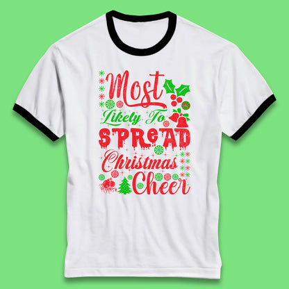 spread christmas cheer ringer t shirt
