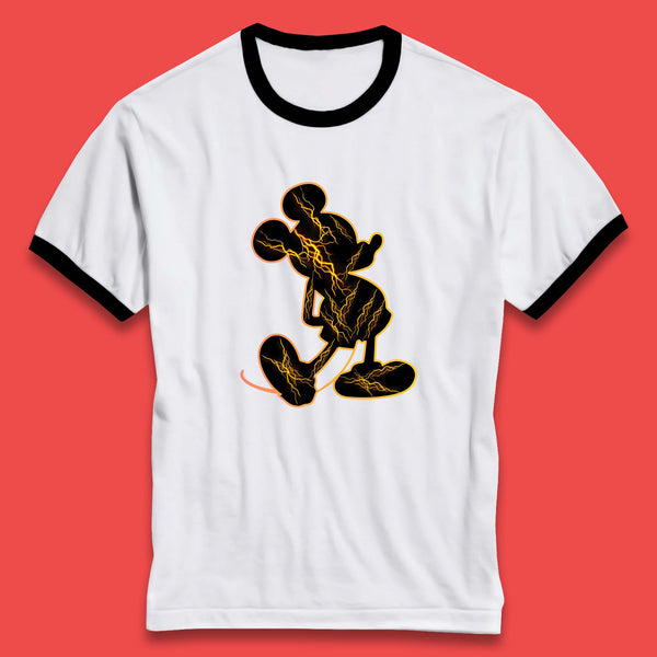 Disney Classic Mickey Mouse Pose Disney Retro Cartoon Character Disneyland Holiday Vacation Ringer T Shirt