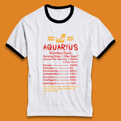 Aquarius Nutrition Facts Ringer T-Shirt