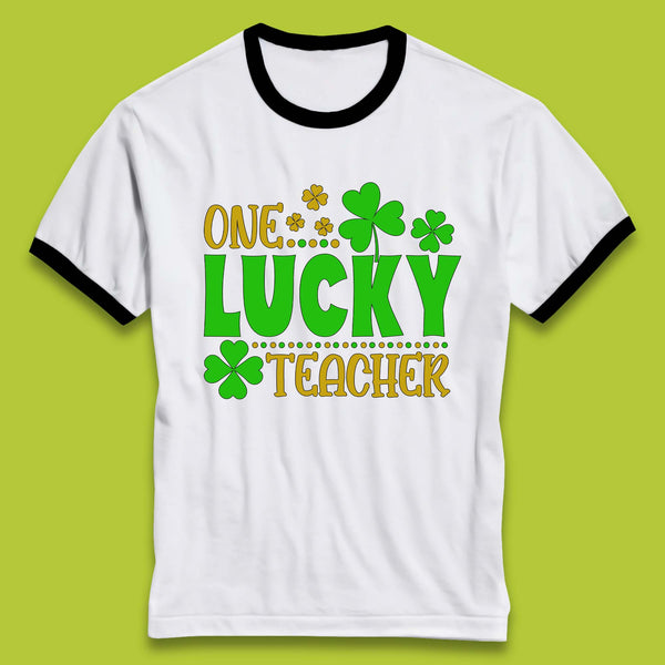 One Lucky Teacher Ringer T-Shirt