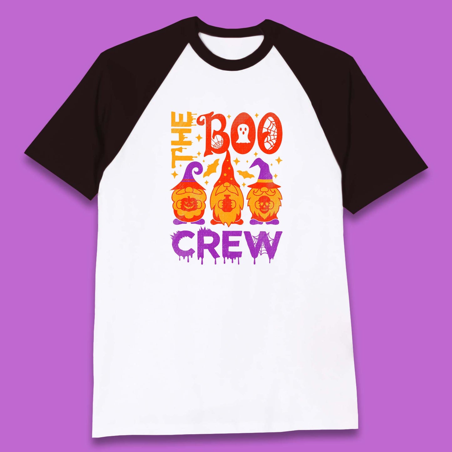 The Boo Crew Halloween Gnomes Squad Horror Scary Spooky Matching Costume Baseball T Shirt