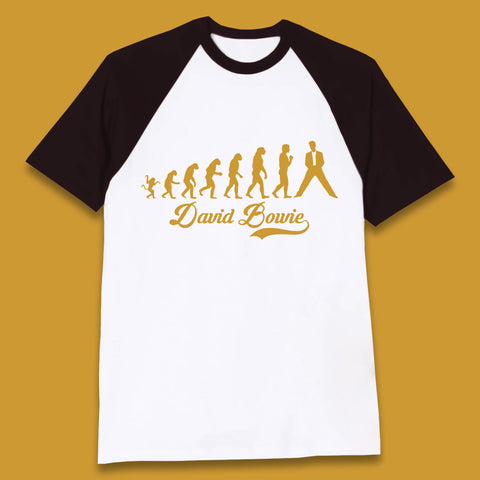 David Bowie Human Evolution Funny Raglan T-shirt English Singer Songwriter Gift Baseball T Shirt