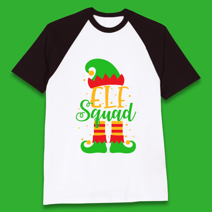 christmas elf squad baseball t shirt