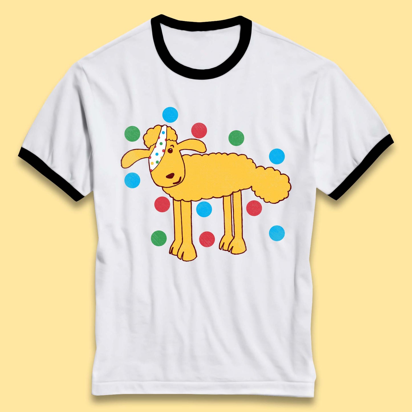 Spotty Pudsey Sheep Children In Need Dotty Spot Charity Raising Pudsey Sheep Ringer T Shirt