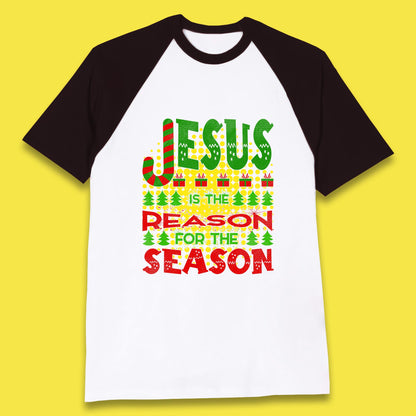 christmas jesus baseball t shirt