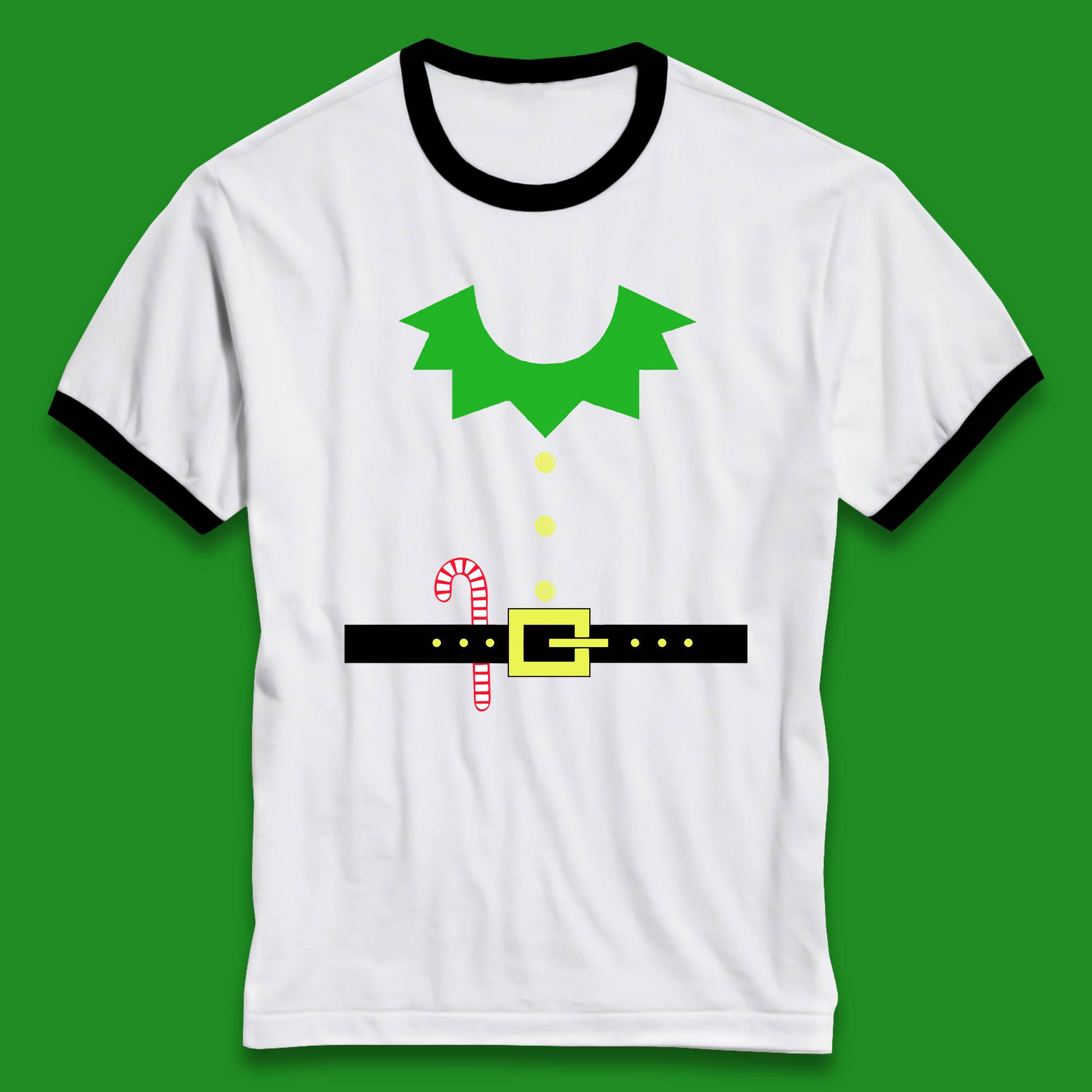 christmas elf costume christmas candy ringer t shirt